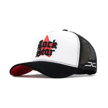 JC HATS - ROCK STAR WHITE/BLACK